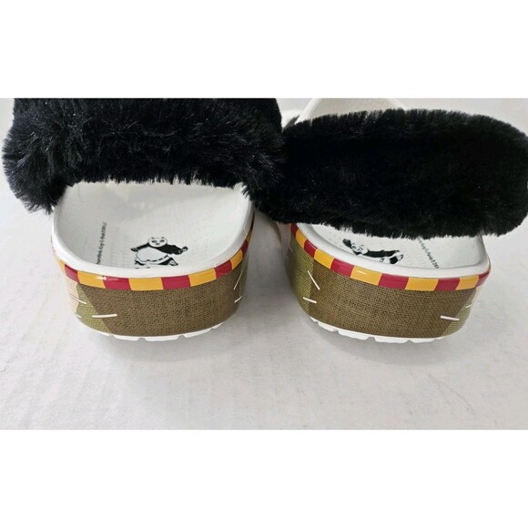 Kung Fu Panda Kids Crocs Size J 3 Nwt Po Fuzzy Back Universal Studios Vacation - Picture 4 of 9